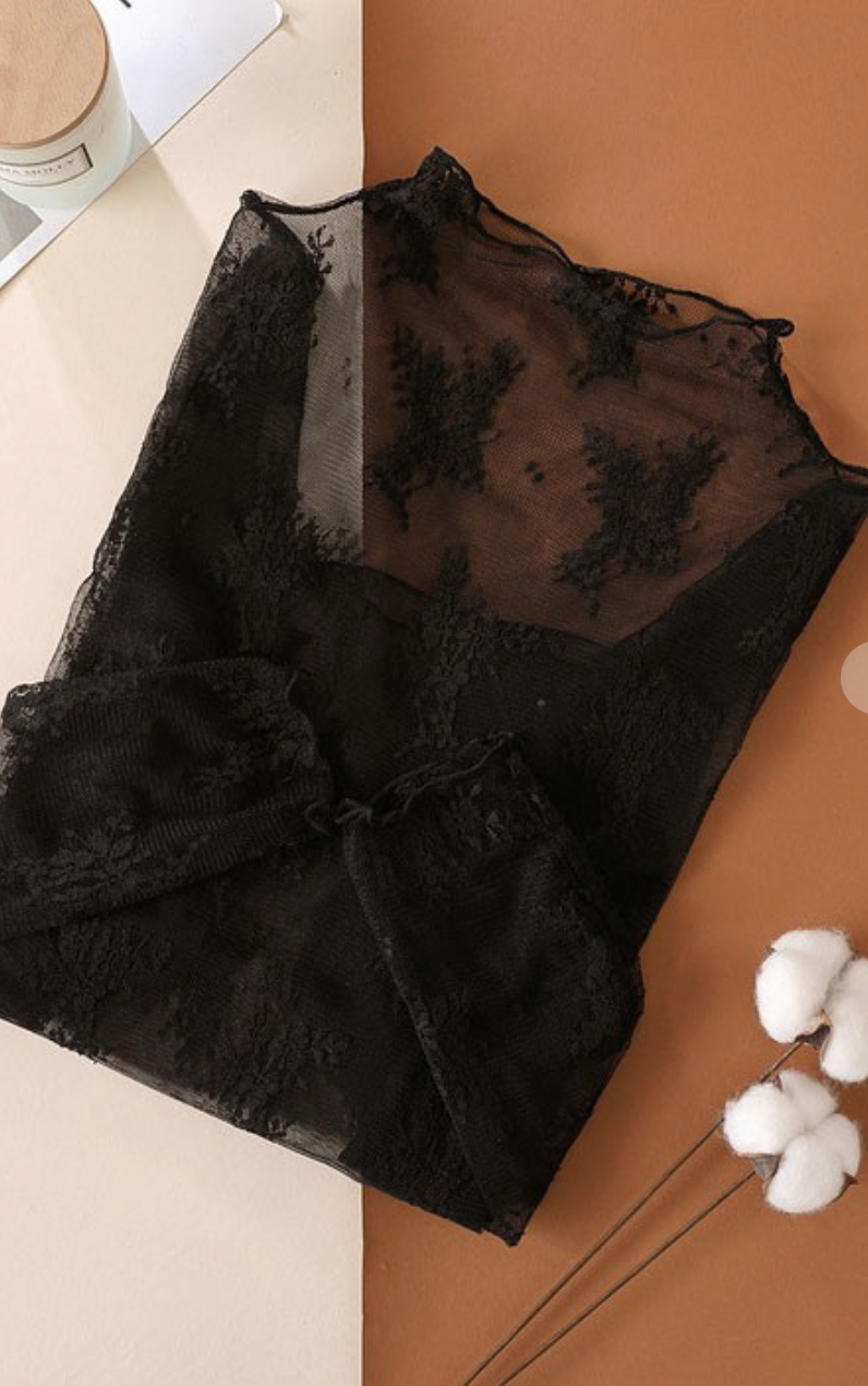 Sheer Lace Long Sleeve