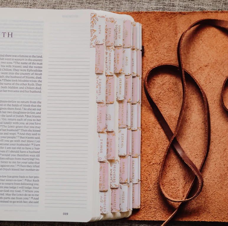 Gold Foil Bible Tabs | Dusty Pink